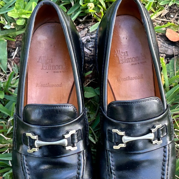 Allen Edmonds Heathwood Black Horsebit Leather Loafer Shoes. main image 11